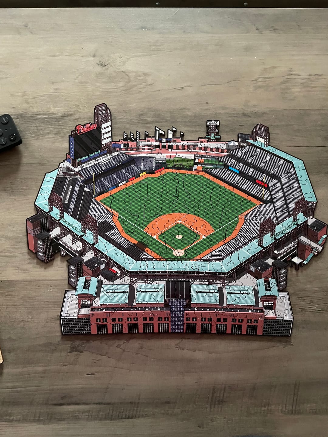 Customer photo review of Philadelphia Phillies™ Citizens Bank Park Stadium - Wooden Puzzle