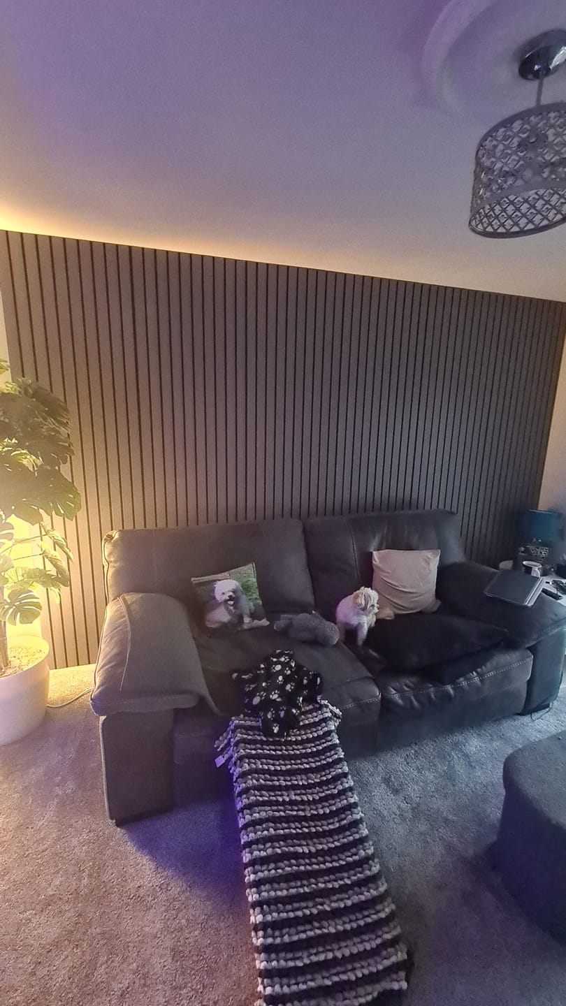 Customer photo review of Premium Acoustic Slatted Wall Panel (50mm thickness)