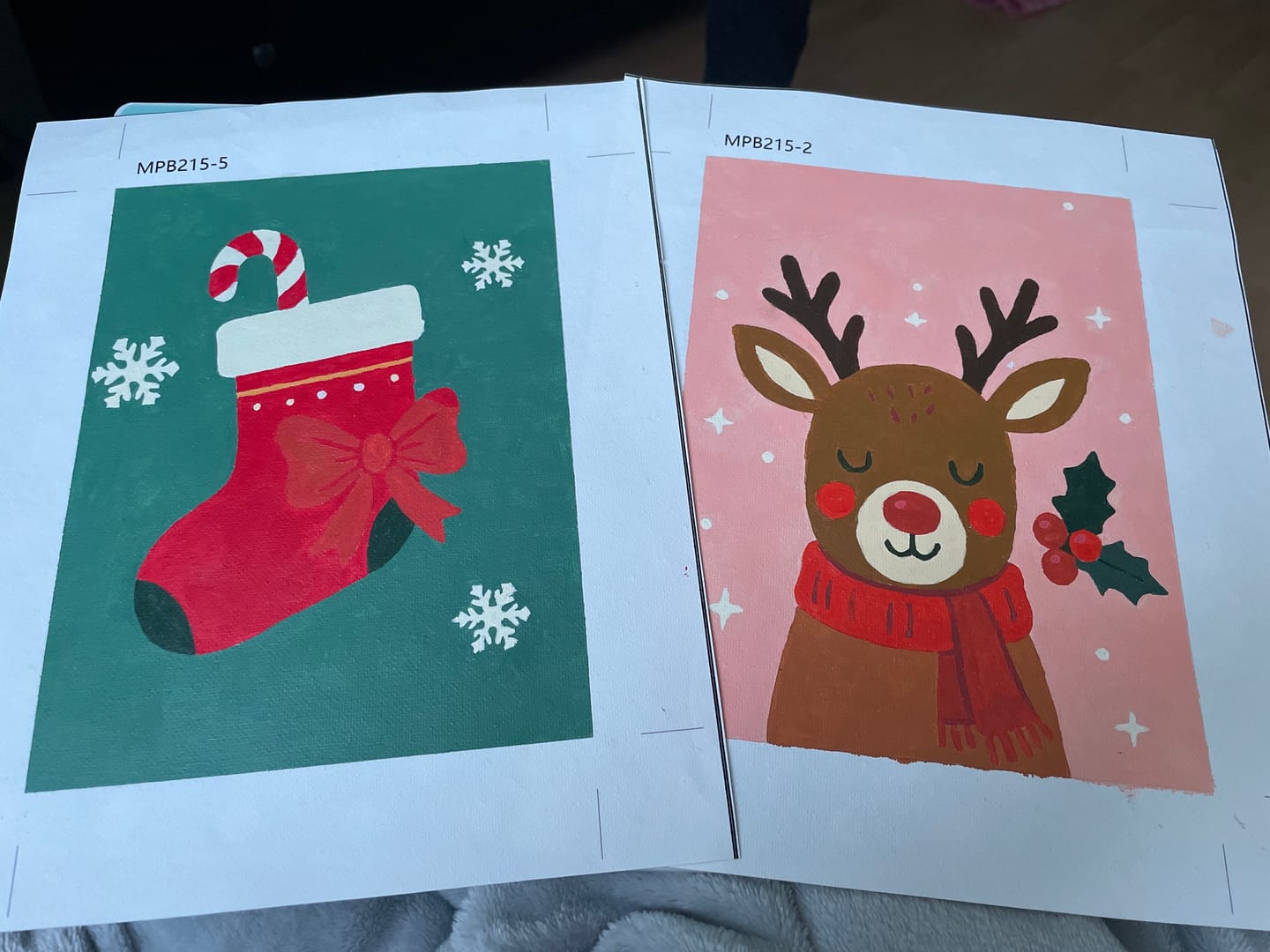 Customer photo review of 6 Mini-Gemälde | Klassisches Weihnachts Set