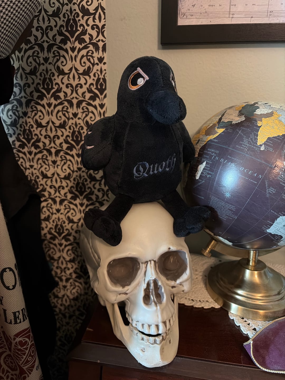 Customer photo review of Quoth the Raven Plushie