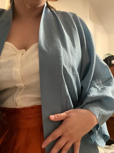 Customer photo review of Hehua Jiao 荷花娇 Delicate Lotus Song Dynasty Multi Color Casual Changshan Long Tops