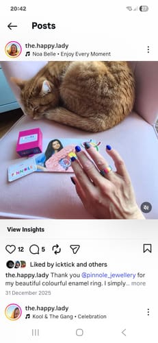 Customer photo review of MULTICOLOUR THICK RING