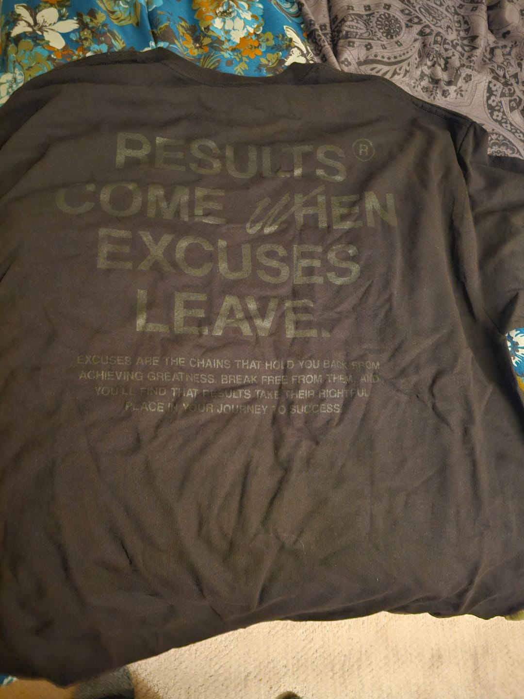 Customer photo review of Blackout Excuse-Free Tee