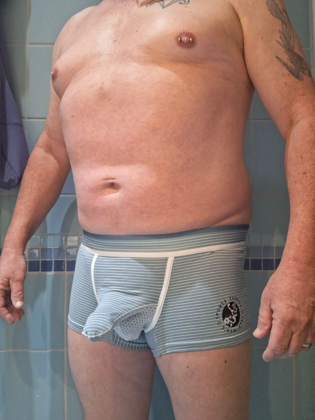 Customer photo review of 2 Pack Men’s Separate Support Pouch Cotton Trunks