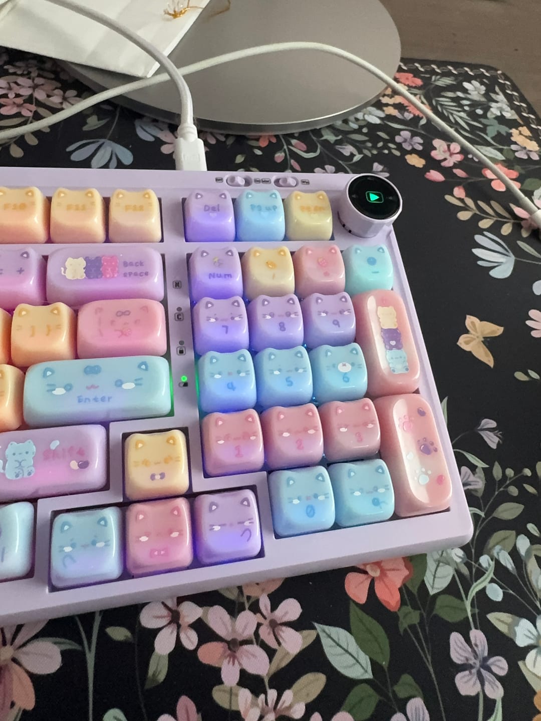 Customer photo review of KiiBOOM Meow Pudding PC Keycap Set