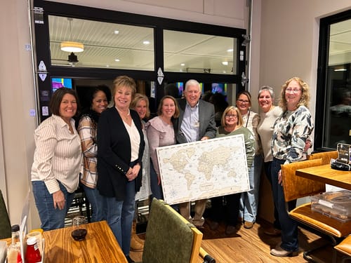 Customer photo review of Pinnable World Journey Map • Ivory