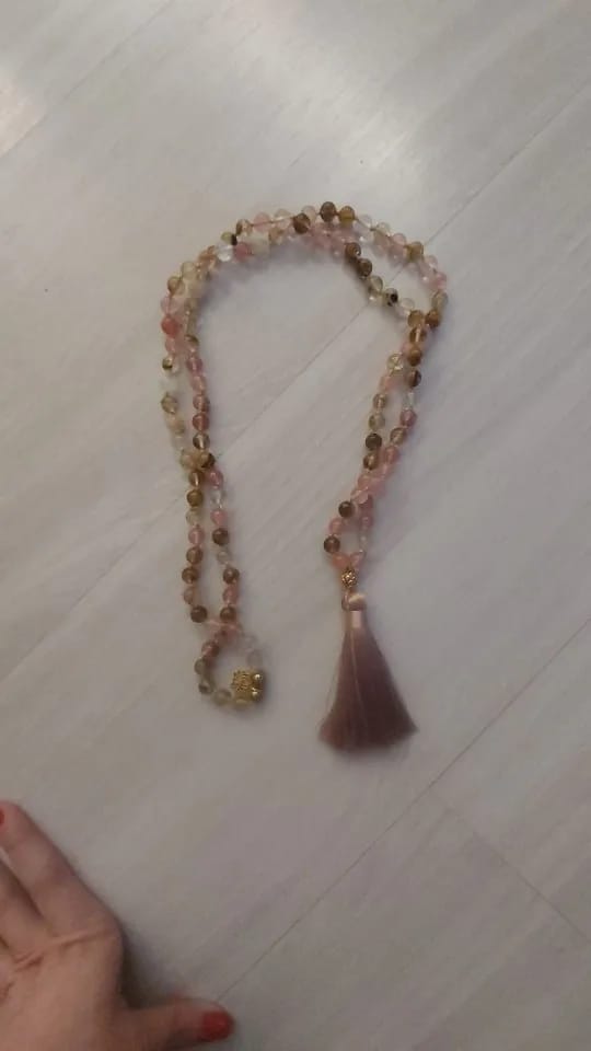 Customer photo review of Edelstein Mala Halskette Turmalin - Schutz & Erdung