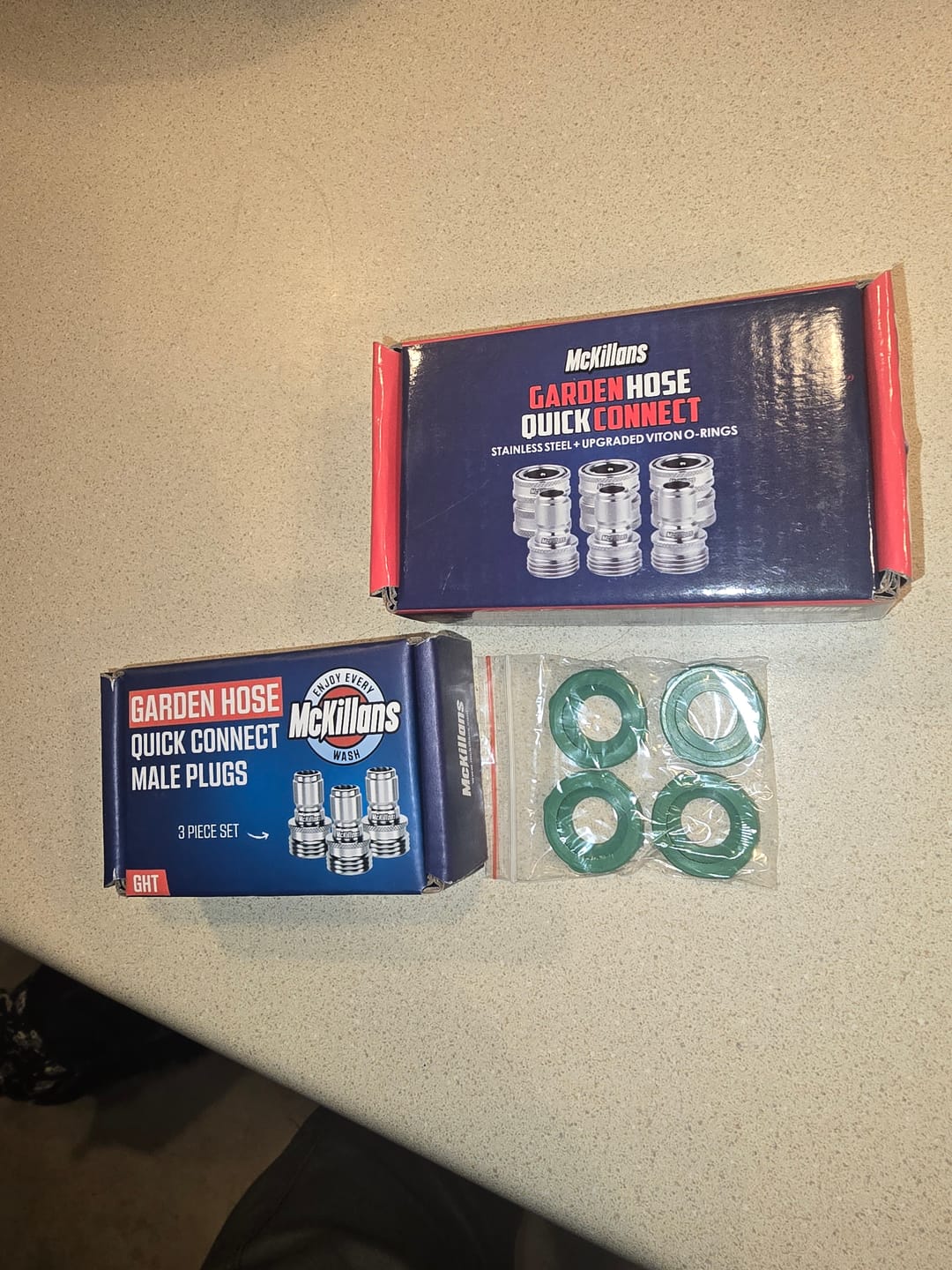 Customer photo review of Stainless Steel Garden Hose Quick Connects GHT (3 Pack)