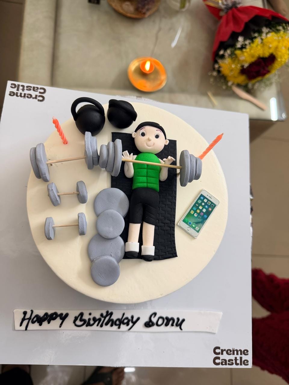 Customer photo review of Gym Lover Birthday Cake