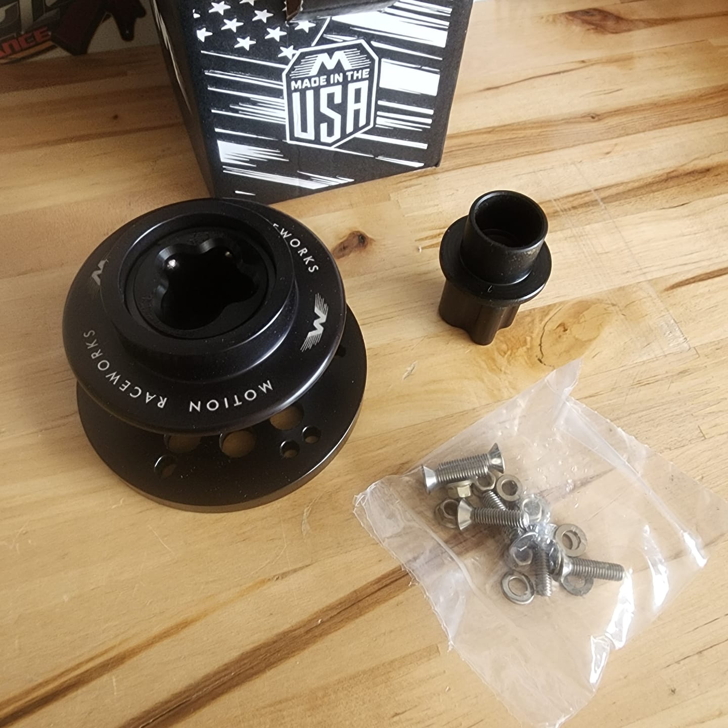 Customer photo review of Motion Raceworks SFI Quick Release Steering Hub 5/6 Bolt Pattern 15-240