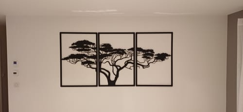 Customer photo review of Décoration murale en métal noir - Arbre de vie Africain