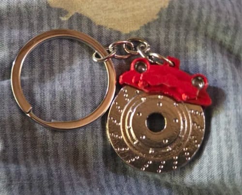 Customer photo review of Mini Brake Rotor Keychains