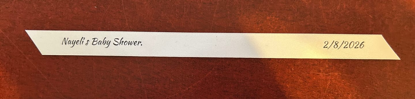 Customer photo review of NIIMBOT N1 Satin Ribbon, Only for N1 Label Maker, suit for Gift, Wedding, Party, Craft Wrapping, DIY