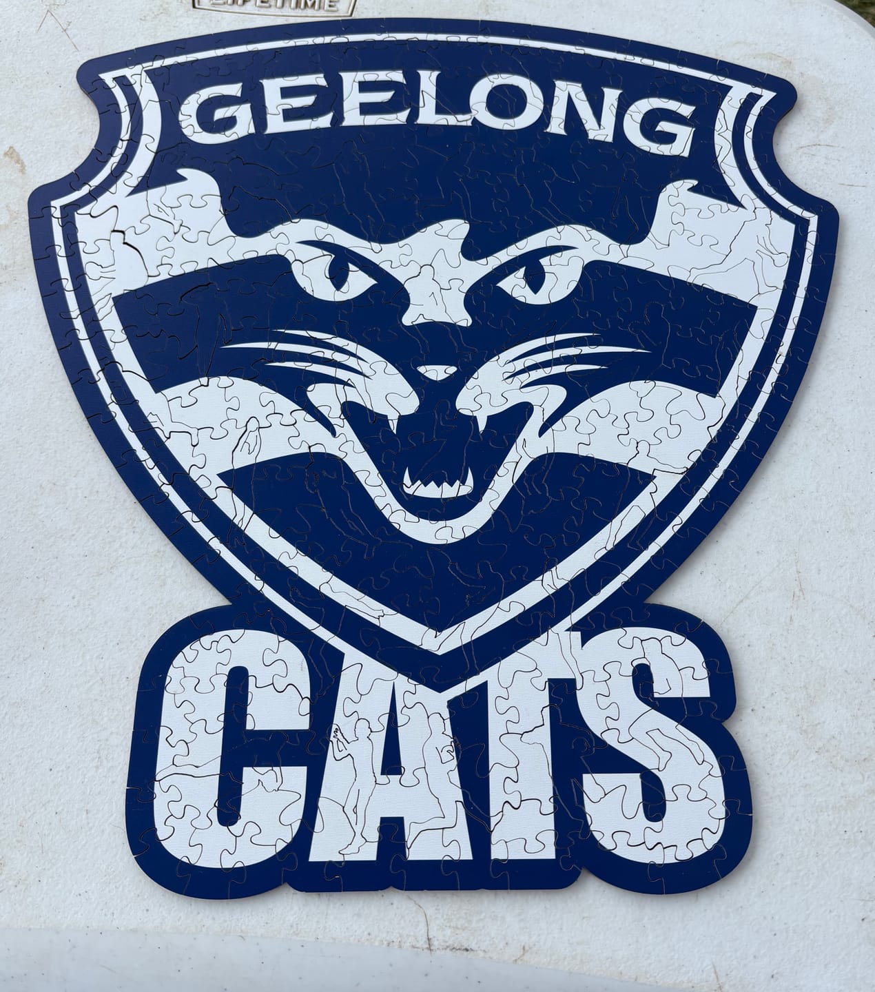 Customer photo review of Geelong FC Logo - Wooden Puzzle