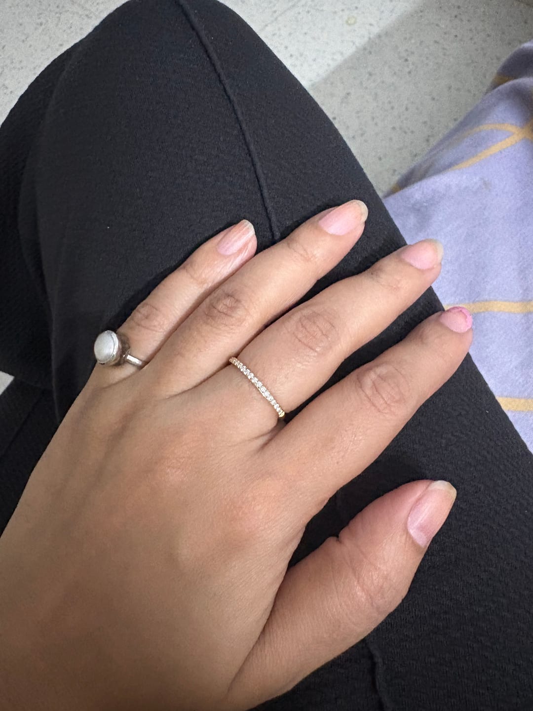 Customer photo review of Sparkling Serenity Gold Ring