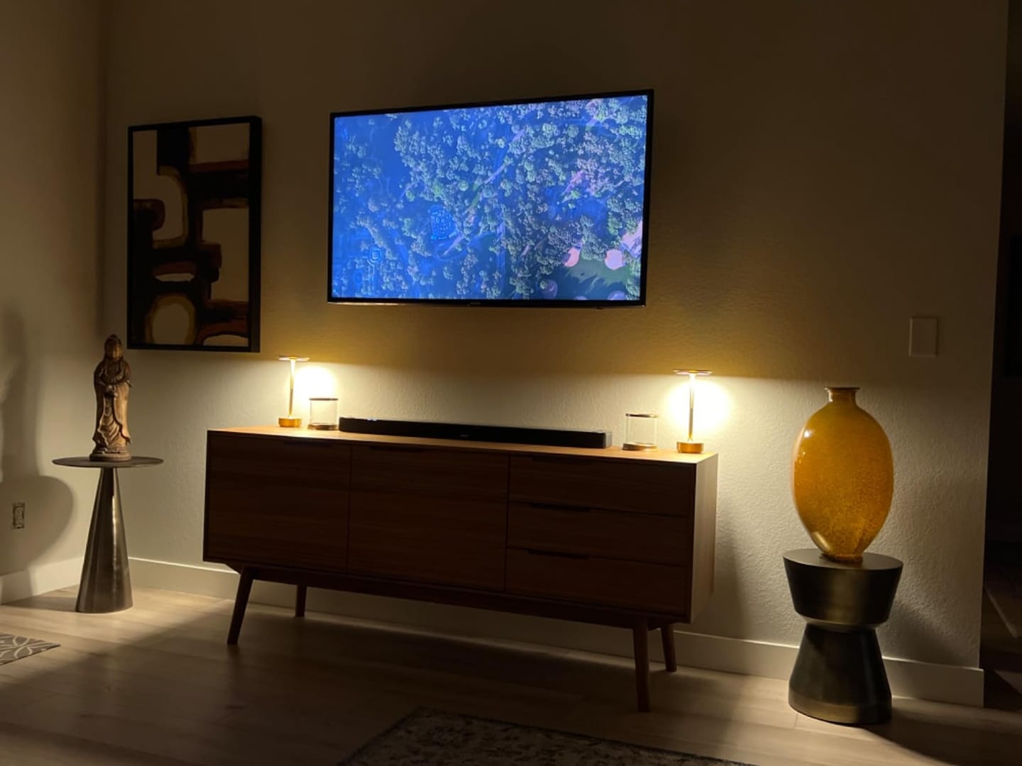Customer photo review of Metallic Cordless Table Lamp