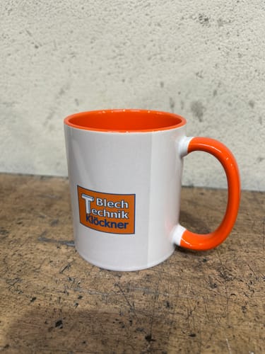 Customer photo review of TassenExpress - Becher Keramik Tasse mit Logo bedruckt 325ml Firmenlogo