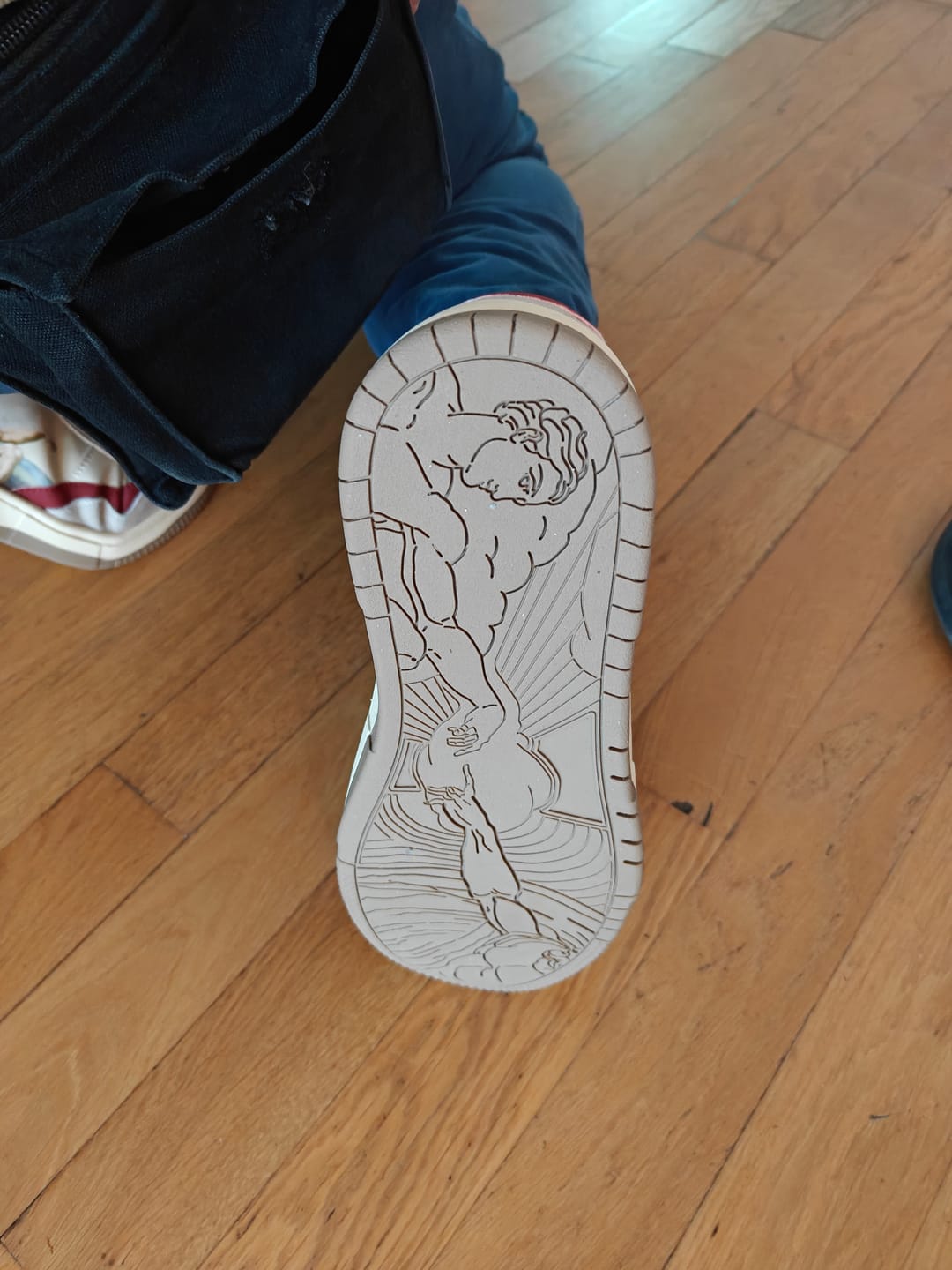 Customer photo review of The Creation of Adam Sneakers