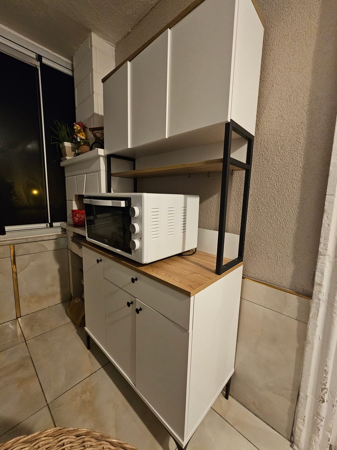 Customer photo review of Rani JE197 Çok Amaçlı Dolap 6 Kapaklı 1 Çekmeceli Kiler Mutfak Dolabı Sepet Ceviz - Beyaz