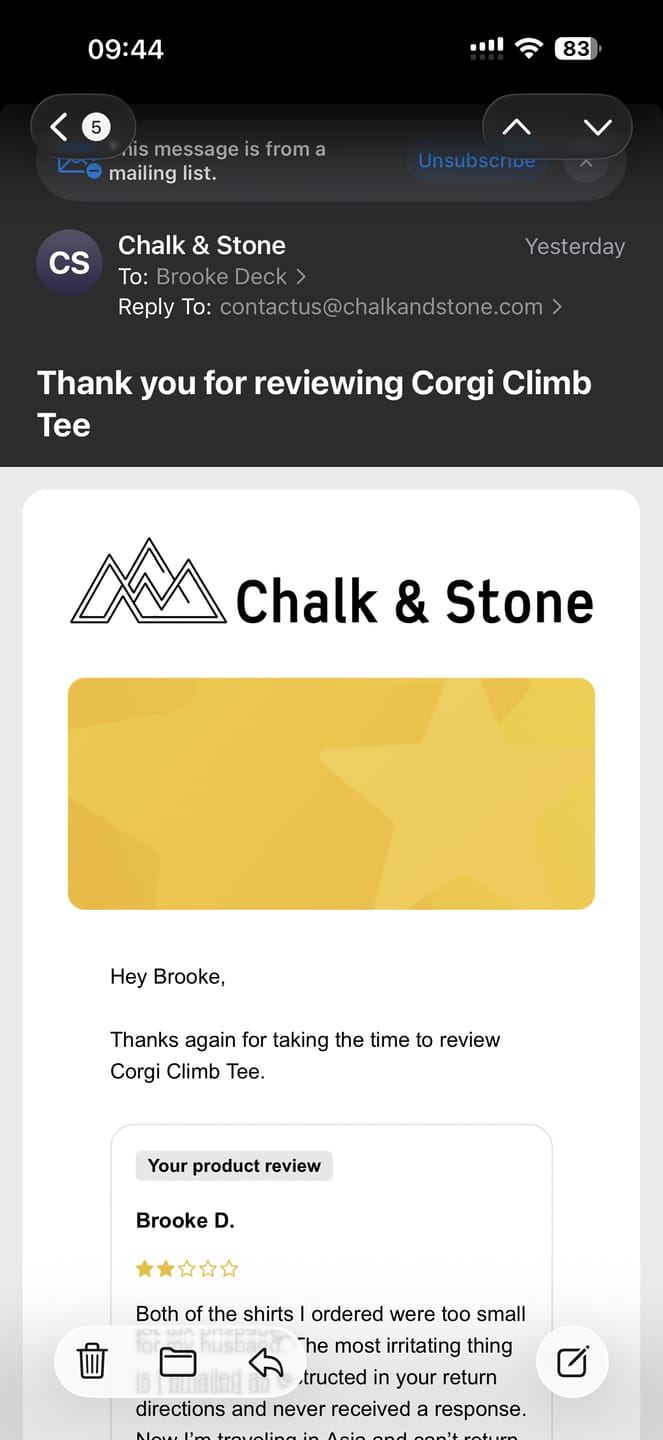 Customer photo review of Corgi Climb Tee