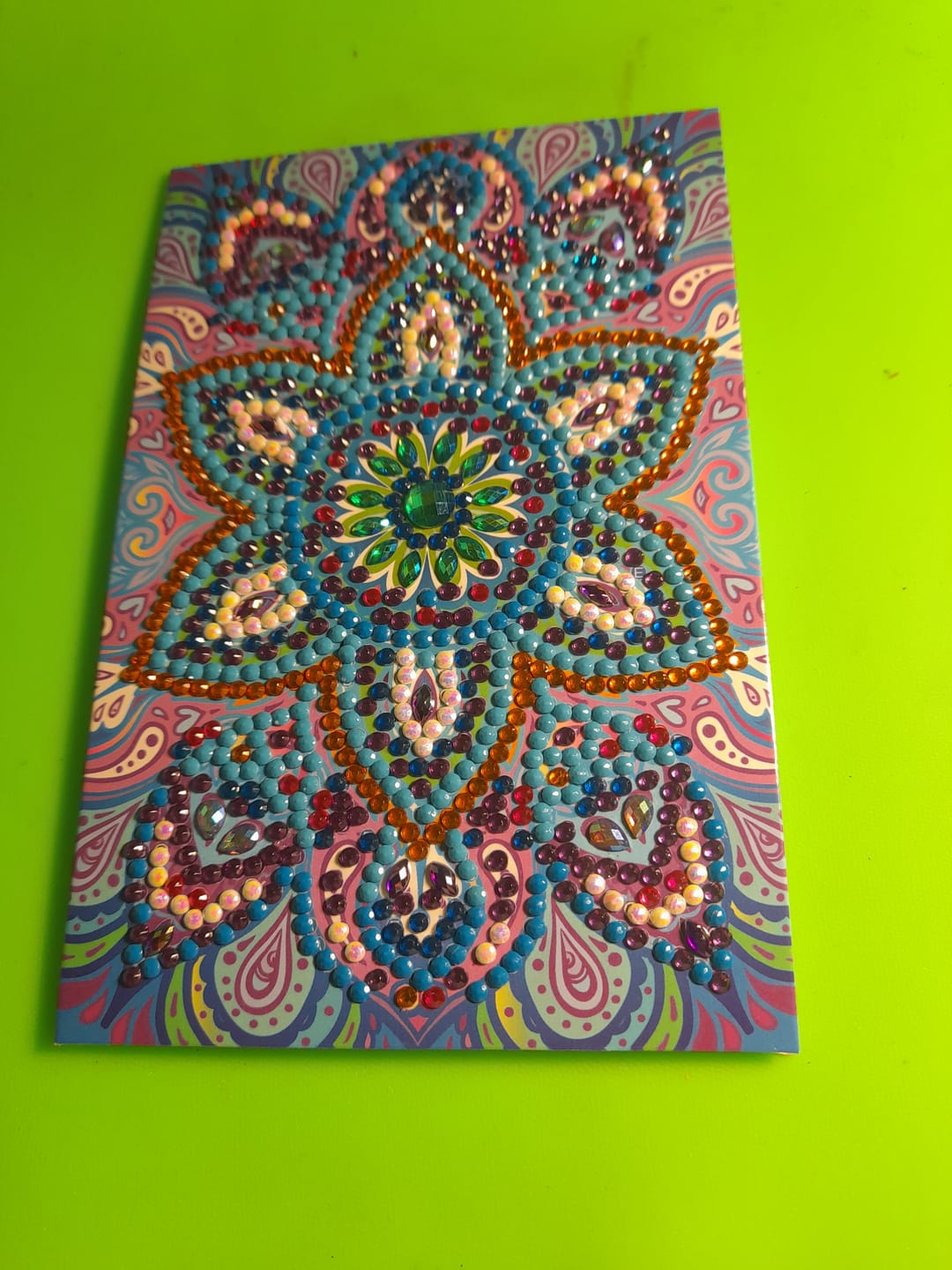 Customer photo review of Blue Mandala, 10x15cm Crystal Art Card