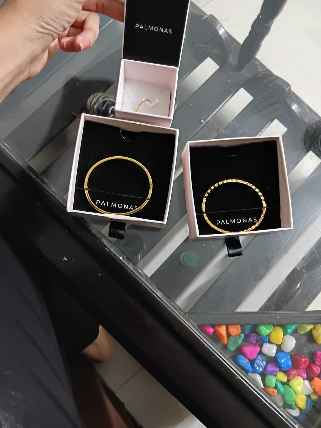 Customer photo review of Modern Mosaic Bangle Bracelet