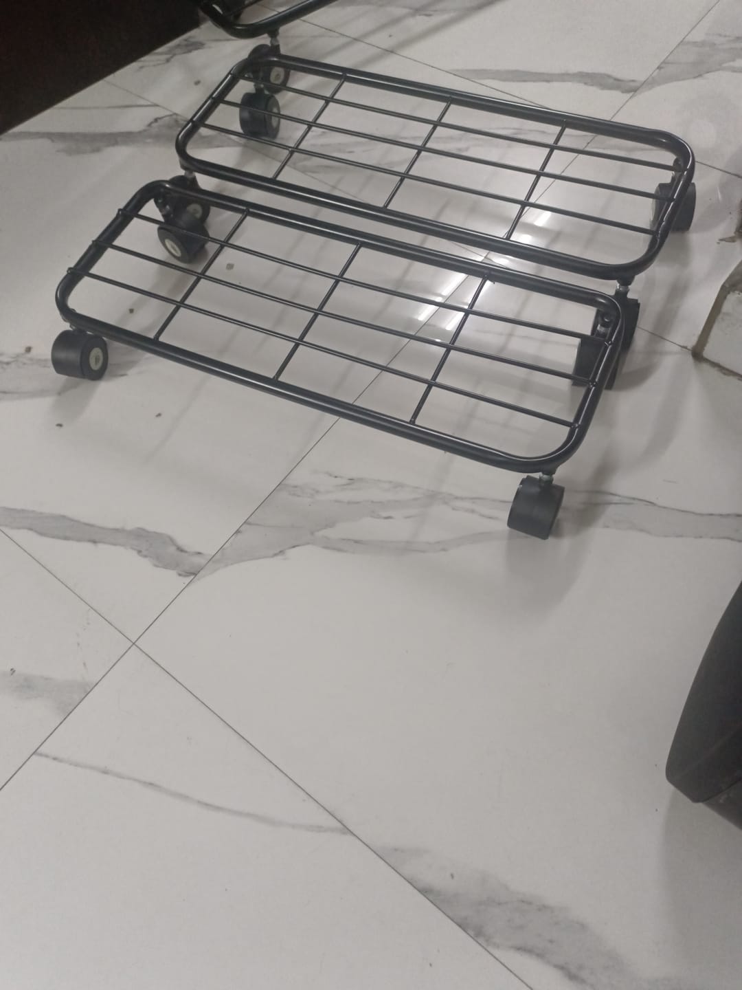 Customer photo review of TryGreen Ivy Wheel Rolling Plant Stand for Planters