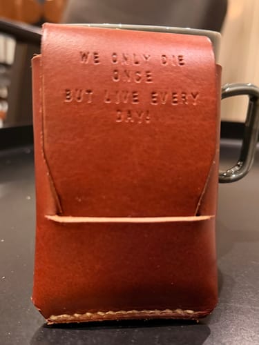 Customer photo review of Slimmad plånbok i äkta läder