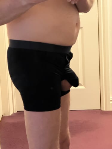 Customer photo review of Men's Cooling Separate Pouch Boxer Briefs Dual Pouch Underwear