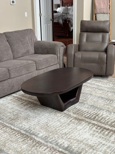 Customer photo review of Handcrafted Wooden Live Edge Coffee Table For Living Room Halloween Style