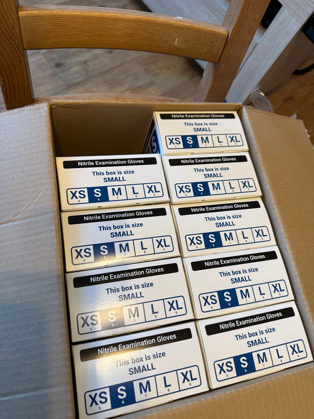 Customer photo review of MediPro Black Nitrile Gloves - Box of 100 - Small