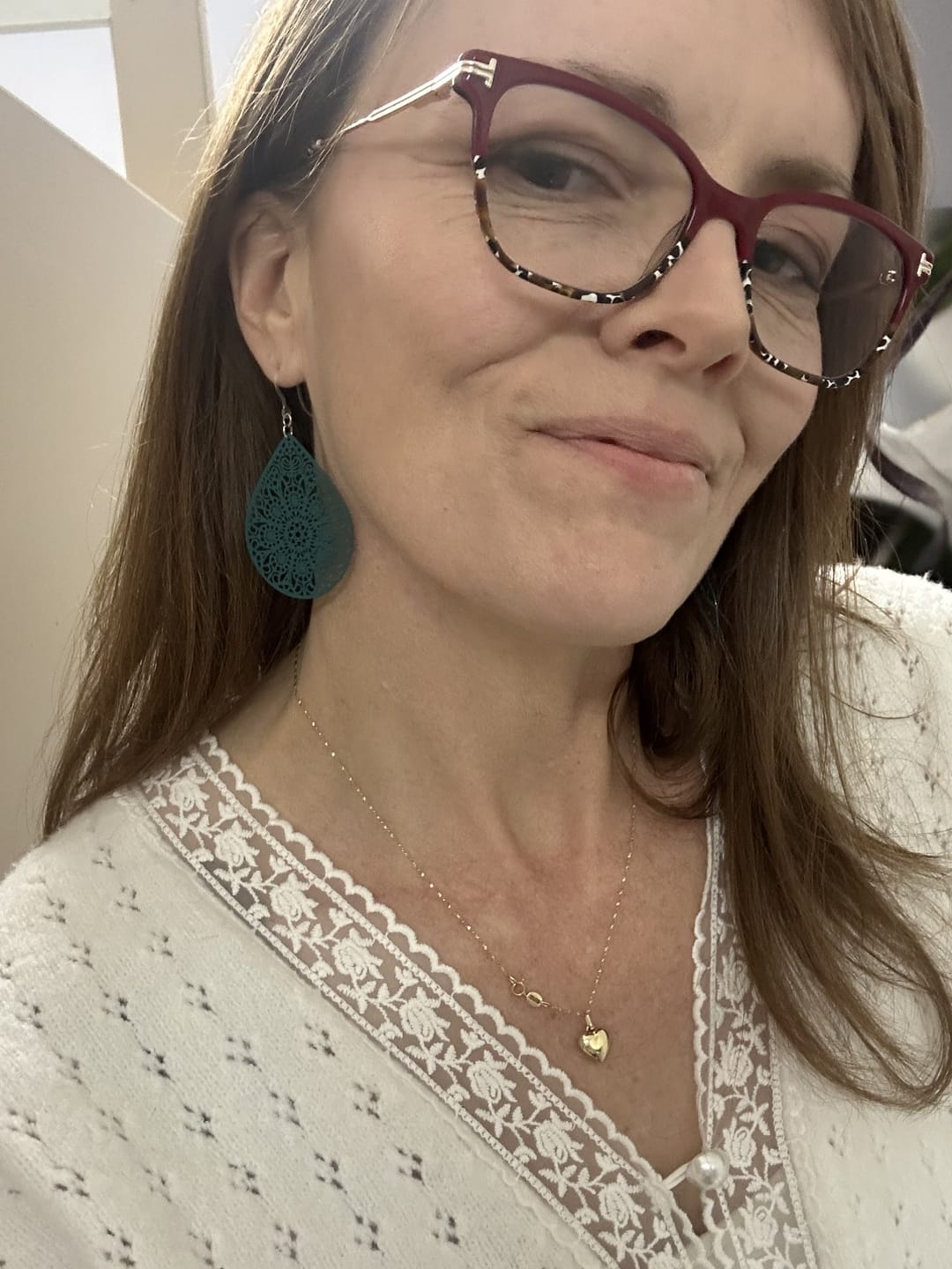Customer photo review of Joyful Tear Dangles
