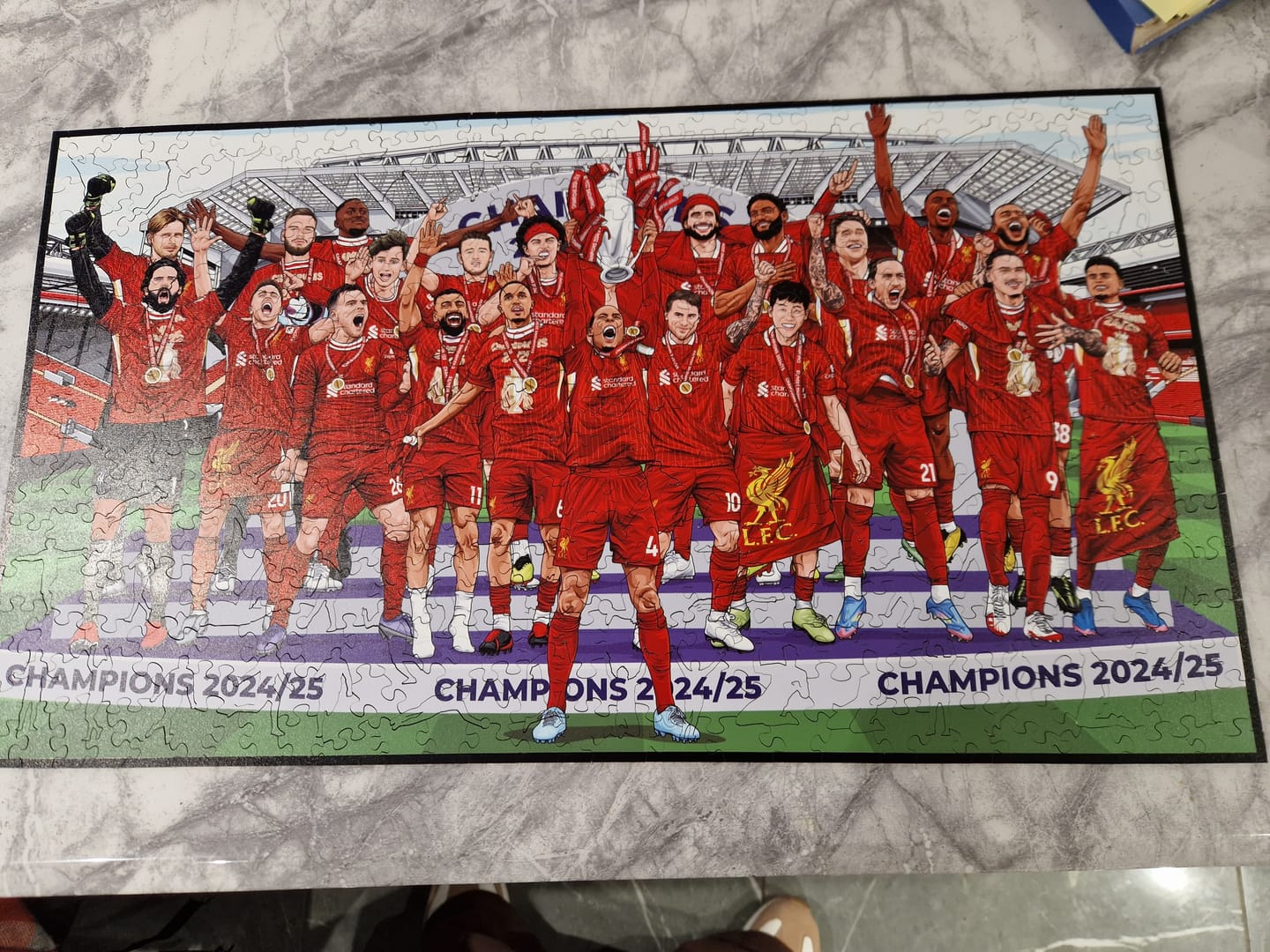 Customer photo review of Liverpool FC® Premier League Champions 24/25 - Wooden Puzzle