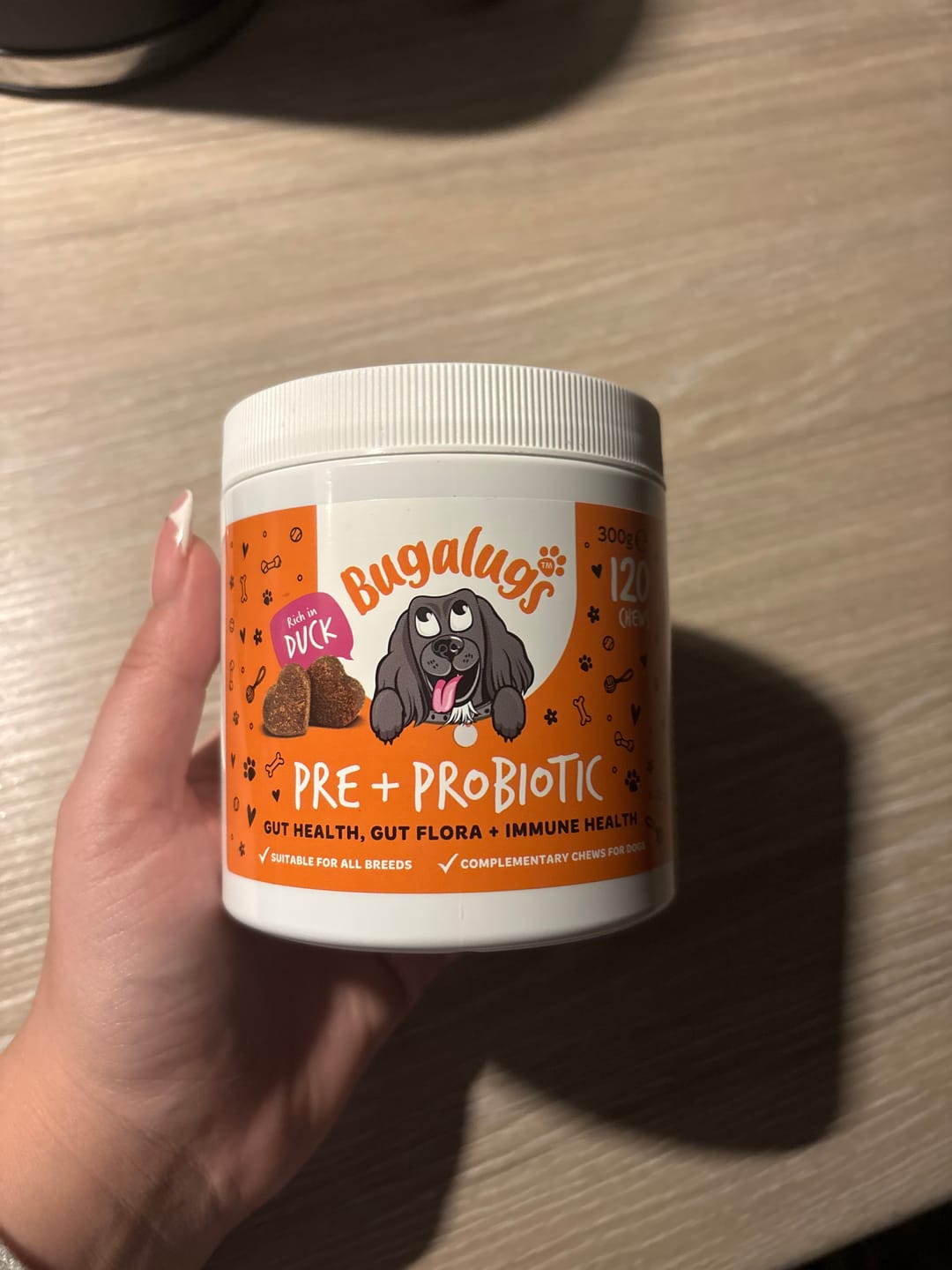 Customer photo review of Pre & Probiotic Supplement Chews for Dogs