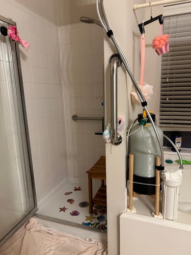 Customer photo review of Shower Water Softener System