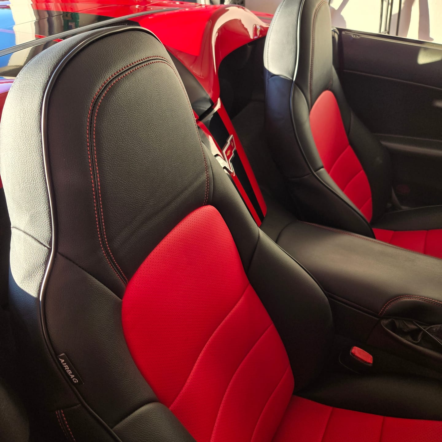 Customer photo review of Corvette C6 Custom Leather Seat Covers