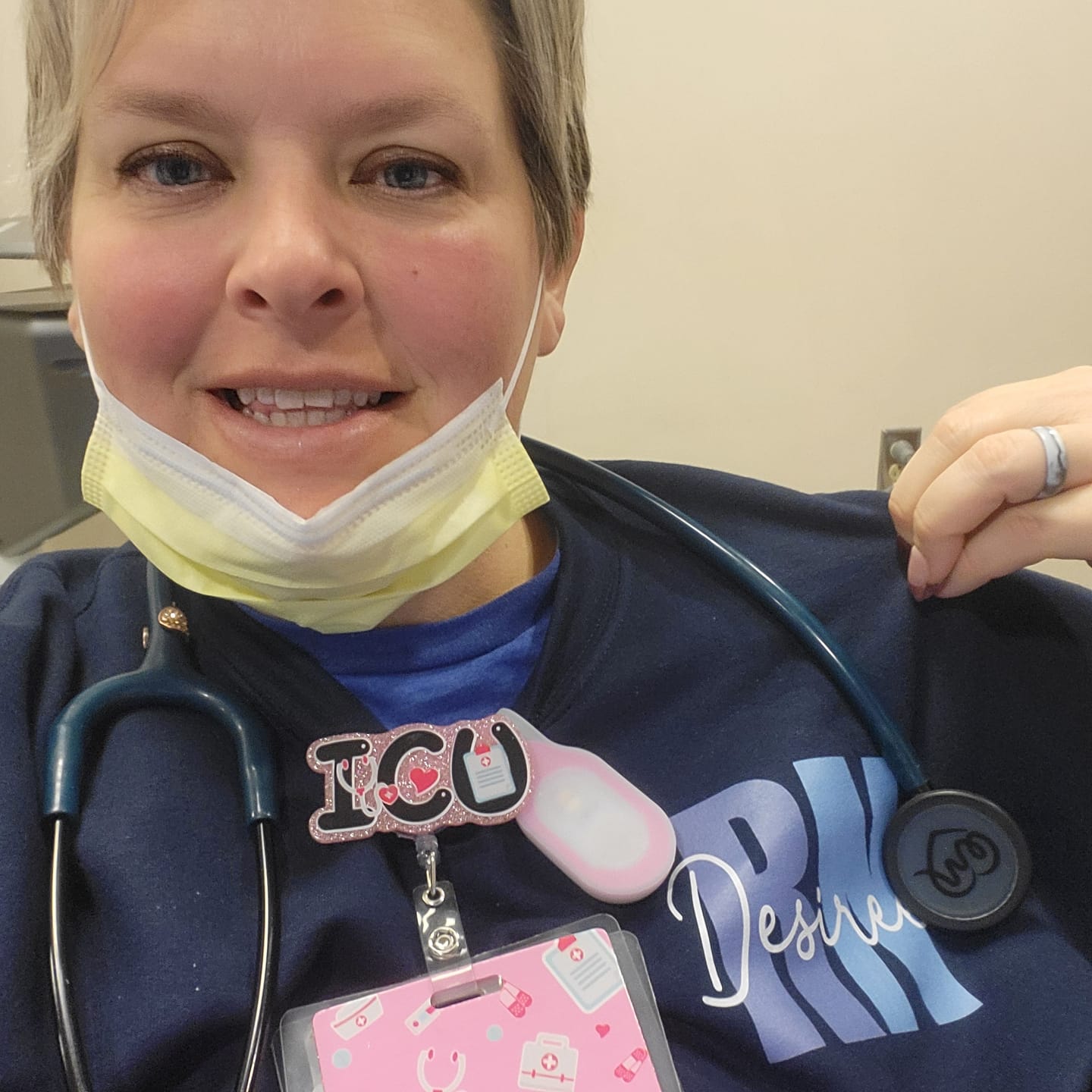 Customer photo review of Personalized Sweatshirt | Blue or Pink Certifications