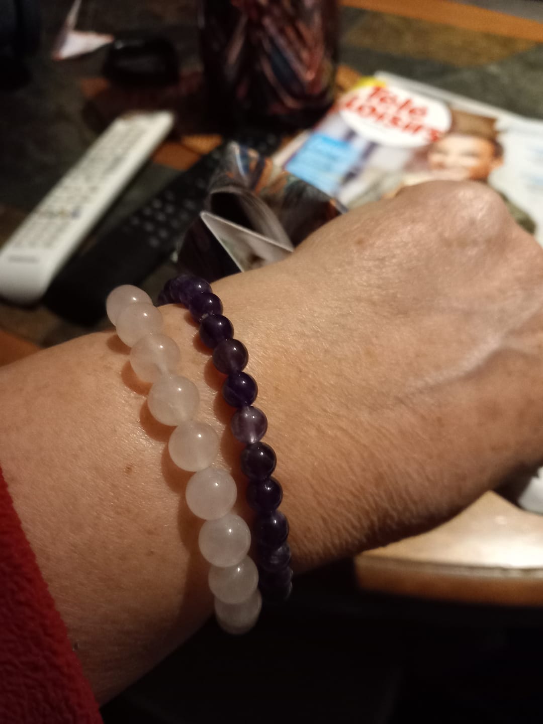 Customer photo review of Bracelet de Quartz Rose 8mm