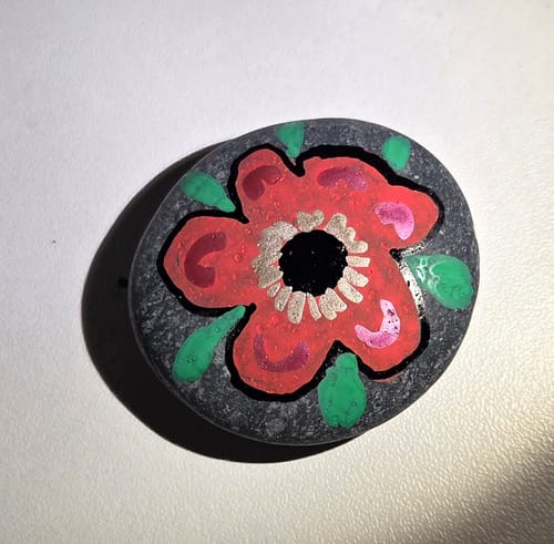 Customer photo review of 15/20 Stuks Grijze Schilderstenen 3-5 cm 1,5 KG Happy Stones + QR Codes voor de App