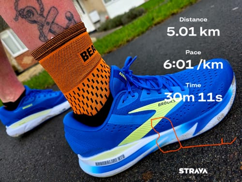 Customer photo review of Bamboo Ankle Compression Support Sleeve For Achilles Tendon And Ankle Sprains