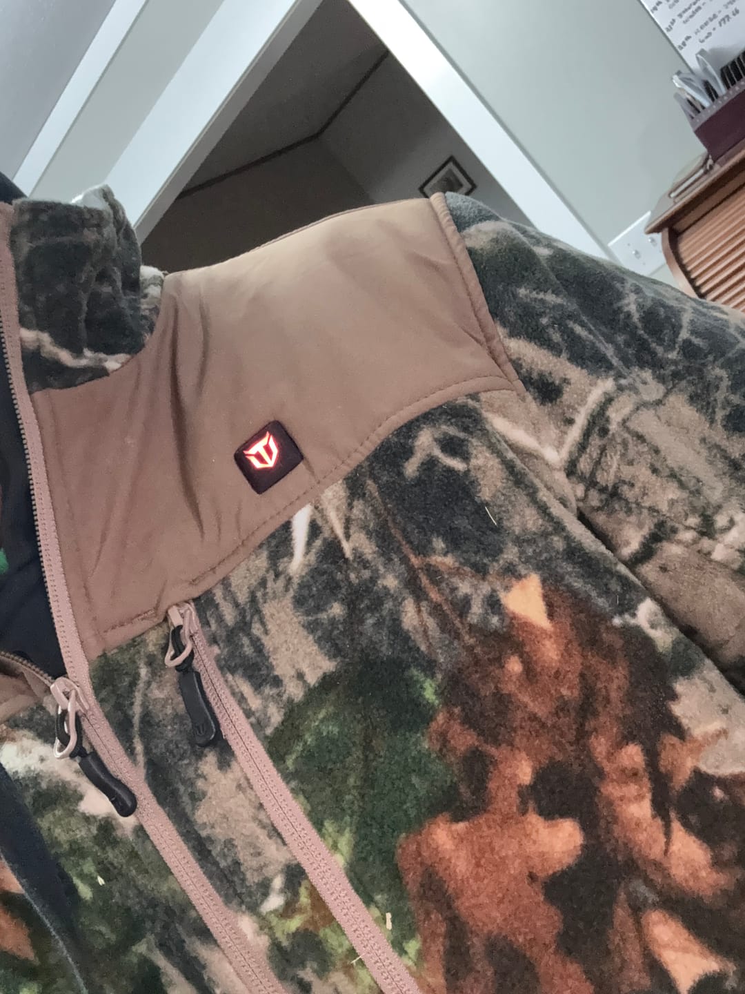 Customer photo review of Men's & Women's  Heated Jacket | Heated Fleece Jacket with Battery Pack & Camo Coats for Hunting, Fishing, Snowing | Black Heated Clothing & Rechargeable Apparel