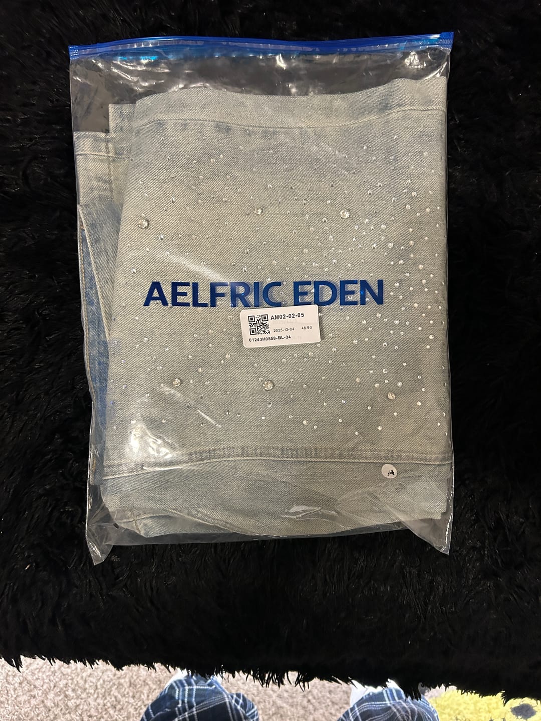Customer photo review of Aelfric Eden Rhinestone Baggy Jeans