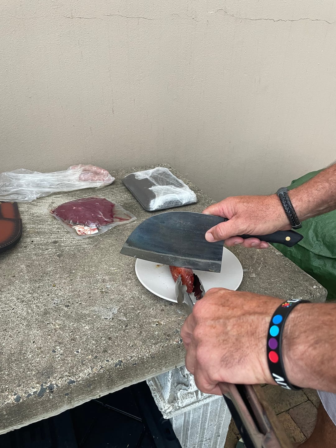 Customer photo review of BraaiPlank™ Hammer Forged Butcher Knife