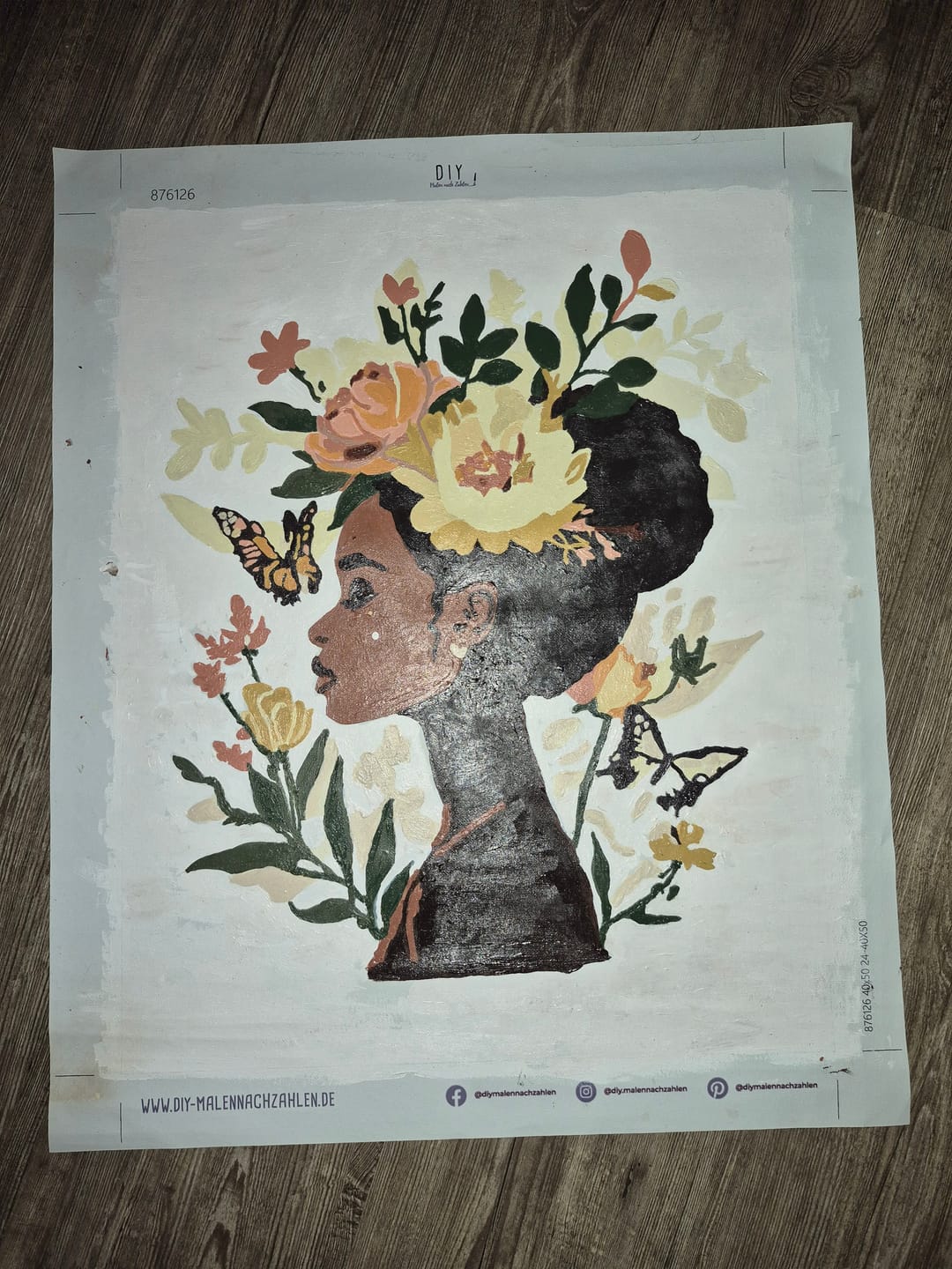 Customer photo review of Malen nach Zahlen - Afrikanische Blumendame