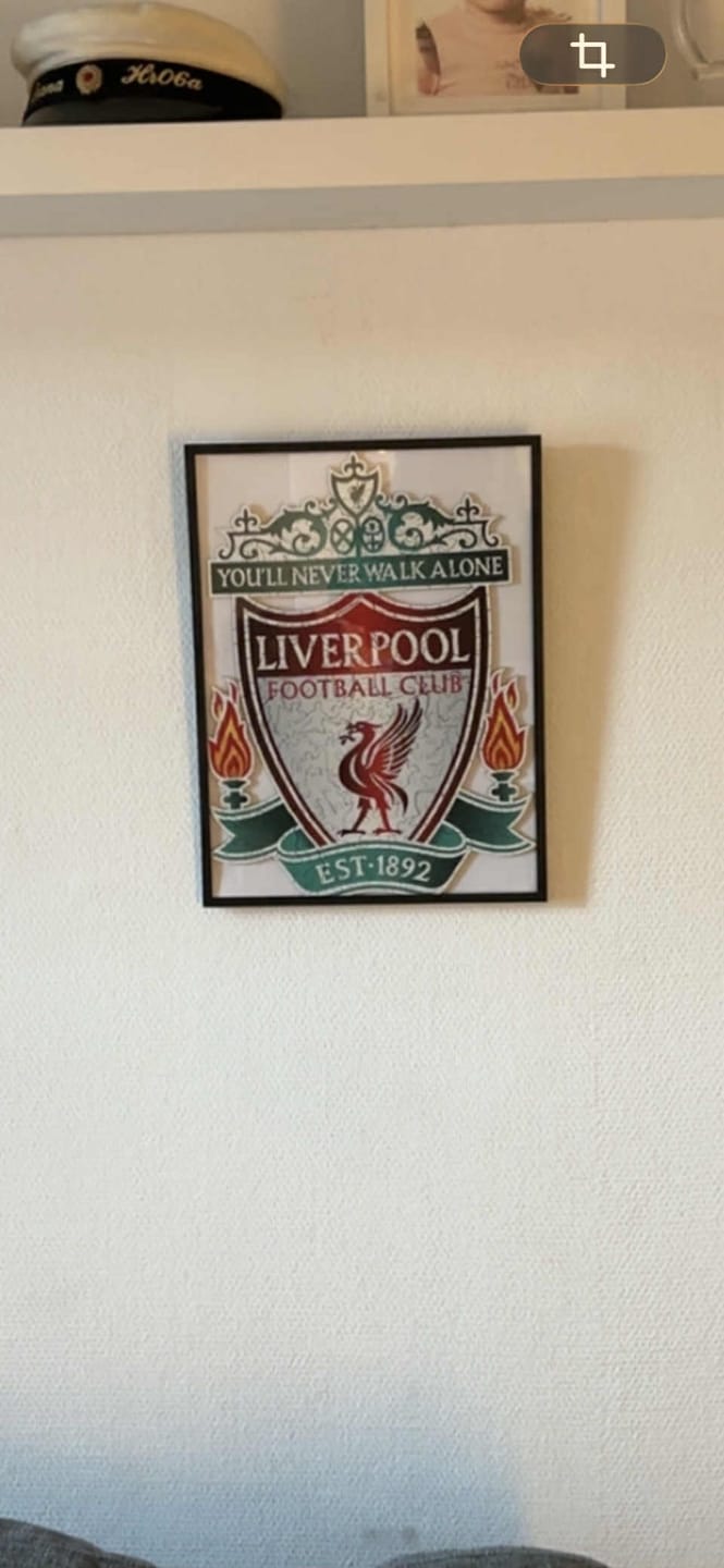 Customer photo review of Liverpool FC® Logo - Wooden Puzzle