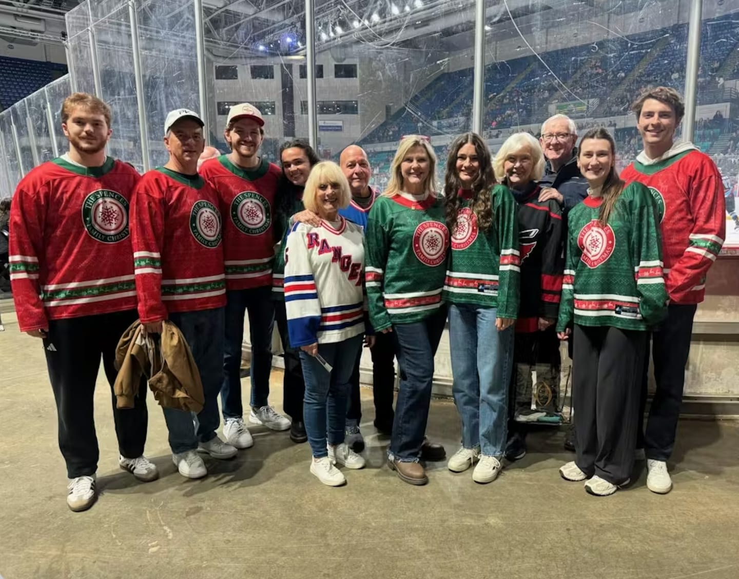 Customer photo review of Family Christmas Custom Hockey Jersey