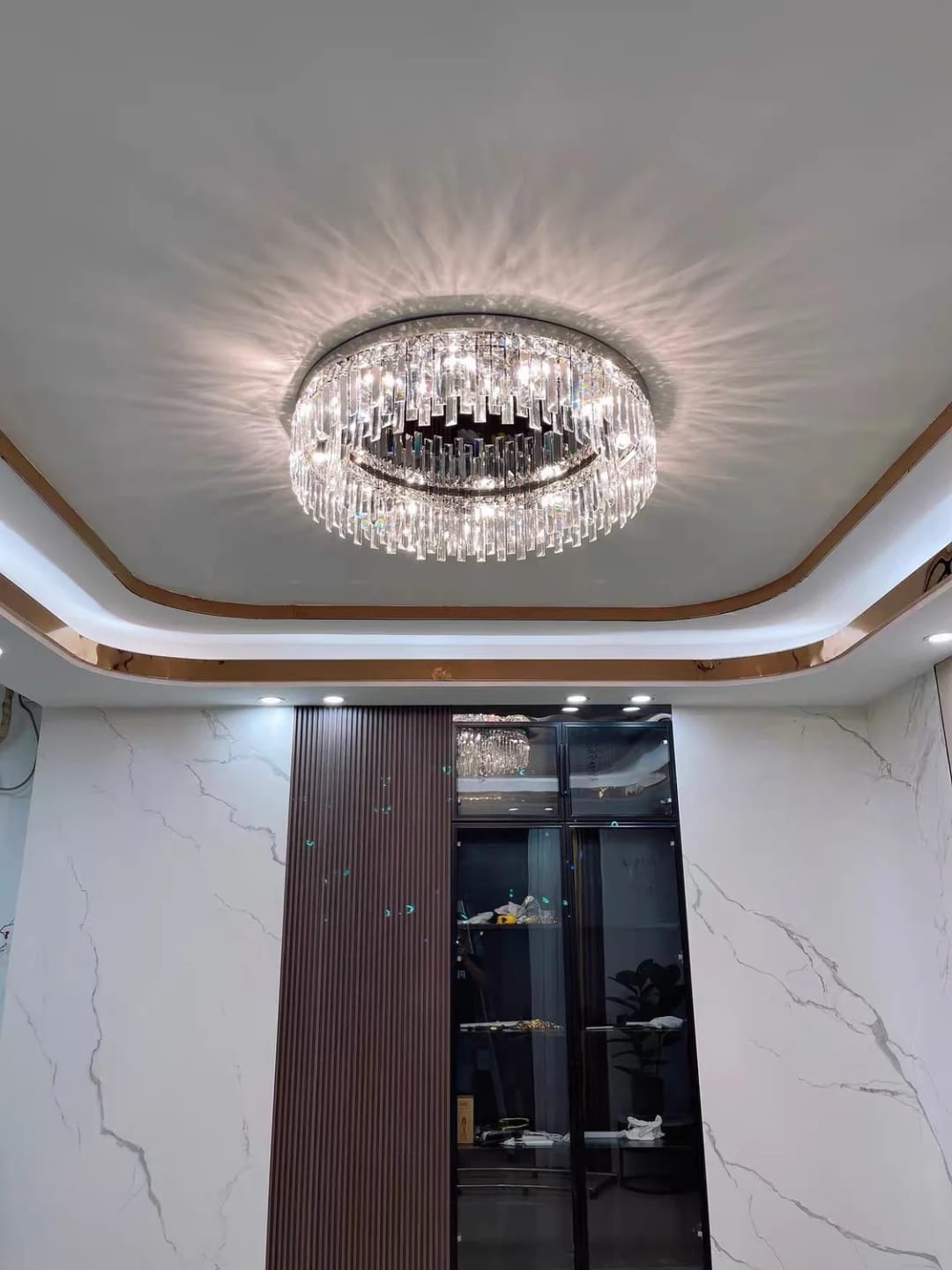 Customer photo review of Lyla Crystal Flush Mount Ceiling Light