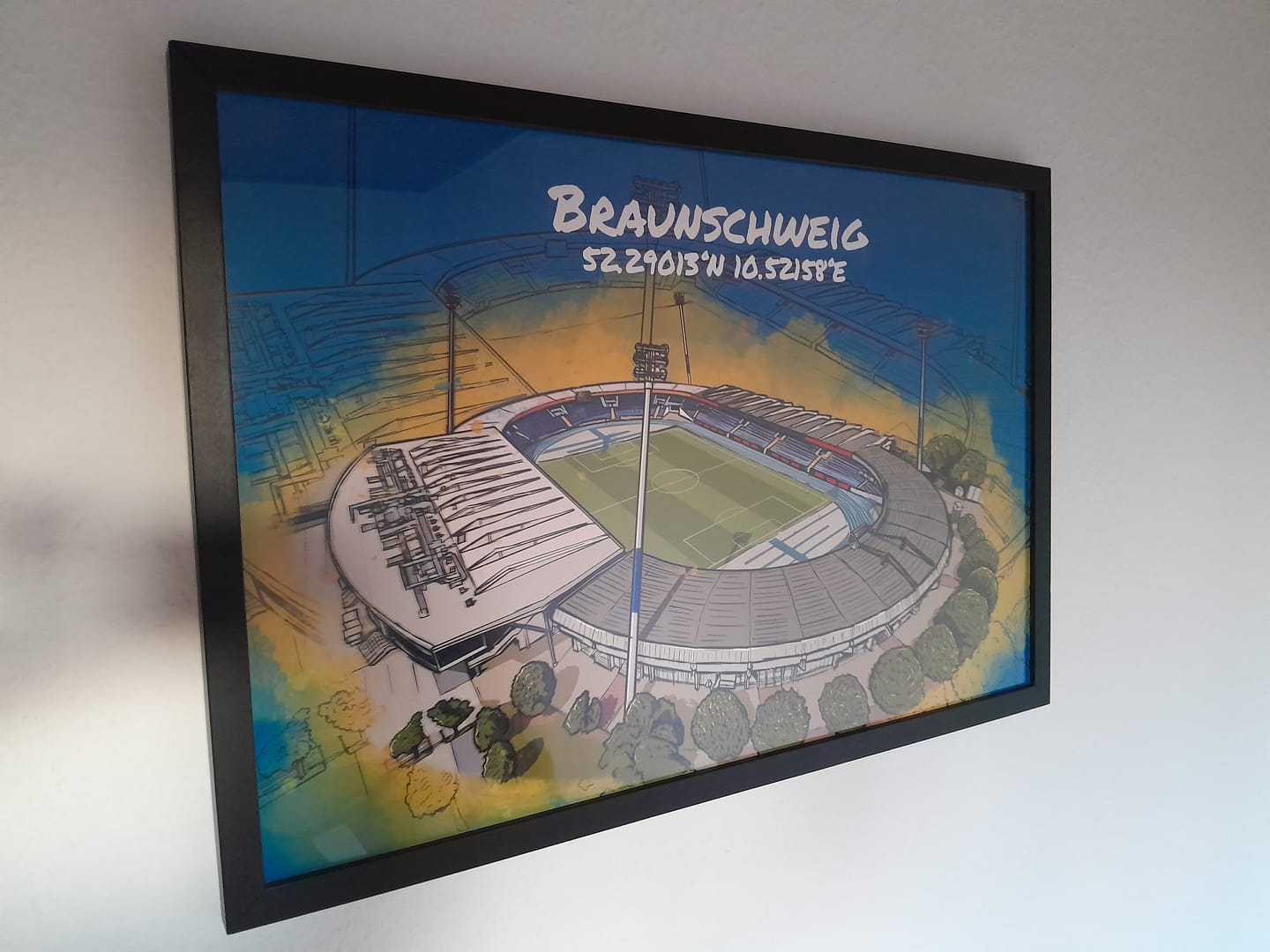 Customer photo review of Stadion Poster Braunschweig Art Print
