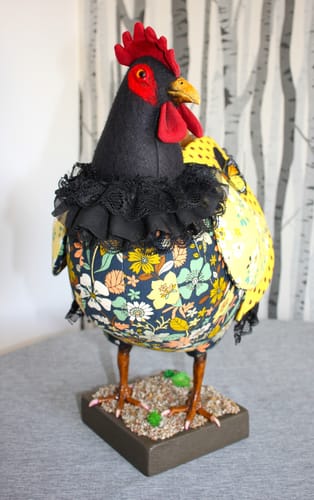Customer photo review of "Truvy"  Chicken Art Doll  PDF Pattern  Approx 40cm Standing