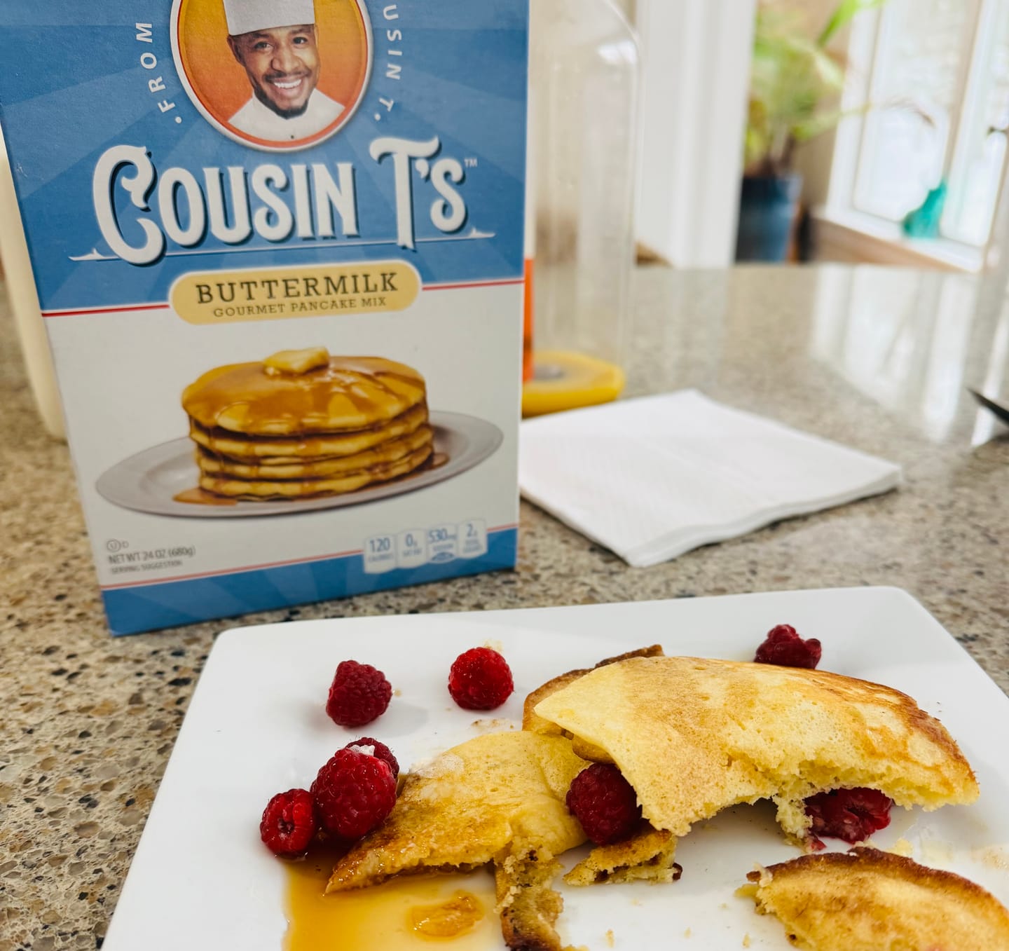 Customer photo review of Cousin T's Buttermilk Gourmet Pancake Mix